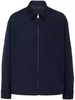 Куртка с нашивкой-логотипом Prada, синий