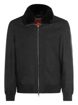 Куртка с отделкой из искусственного меха и застежкой-молнией спереди Montecore, серый