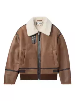 Куртка с отделкой из овчины LOEWE, коричневый