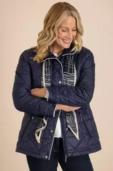 Куртка с отделкой шарфом Anna Rose, синий