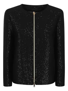Куртка с пайетками Herno, черный
