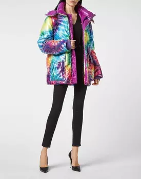Куртка с пайетками Tye Die Philipp Plein, мультиколор