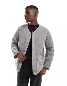 Куртка с подкладкой из стеганого полотна в стиле луковицы светло-серого цвета Lee
