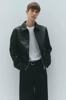 Куртка с покрытием, стандартного кроя H&M, черный