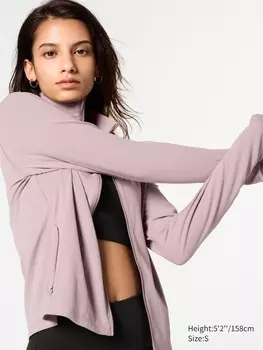 Куртка с полной застежкой-молнией ultra stretch airism Uniqlo, розовый