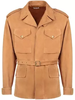 Куртка с поясом Bally, коричневый