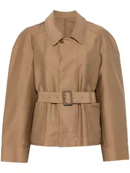 Куртка с поясом и карманами LEMAIRE, коричневый