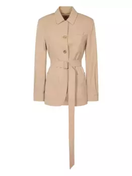 Куртка с поясом MAX MARA, нейтральный