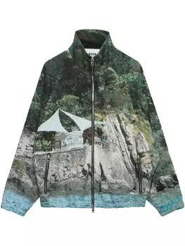 Куртка с принтом MSGM La Vedetta, зеленый