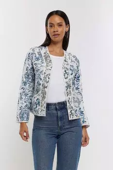 Куртка с принтом River Island, синий