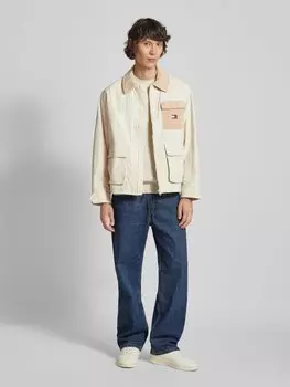 Куртка с пришитыми этикетками и карманами с клапанами Tommy Jeans, бежевый