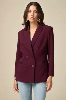 Куртка с разрезными лацканами Oltre, темно-синий