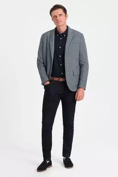 Куртка с разрезными лацканами Ombre, синий