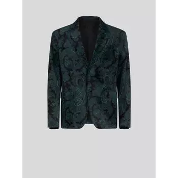 КУРТКА С РЕБРЫШКОЙ И УЗОРОМ ПЕЙСЛИ ETRO, зеленый