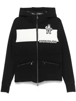 Куртка с рельефным логотипом Moncler, черный