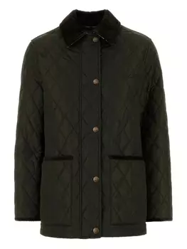 Куртка с ромбовидной стежкой Burberry, зеленый
