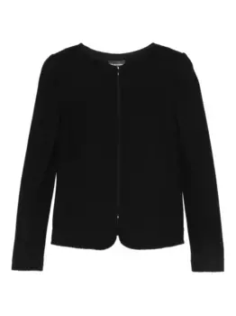 Куртка с шевронным узором и застежкой-молнией спереди EMPORIO ARMANI, черный