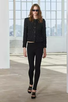 Куртка с текстурными пайетками коллекция zw ZARA, черный