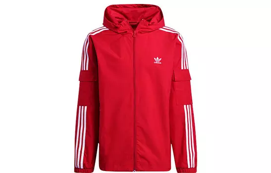 Куртка с тремя полосками, мужская, алая Adidas Originals, цвет Scarlet