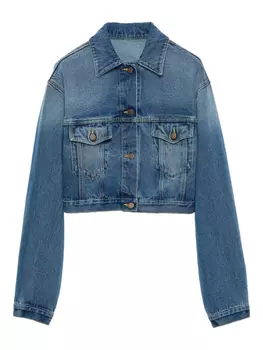 Куртка с удлиненными рукавами Prada, синий