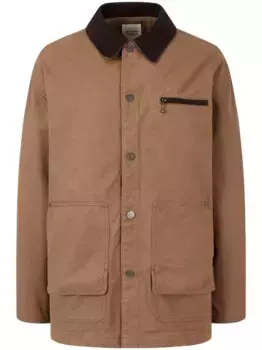 Куртка с вельветовым воротником STUDIO TOMBOY, коричневый