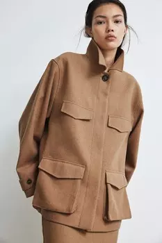 Куртка с воротником H&M, бежевый