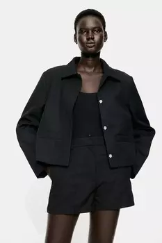 Куртка с воротником H&M, черный