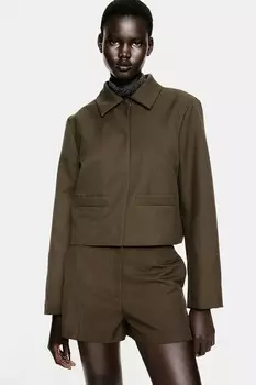 Куртка с воротником H&M, хаки