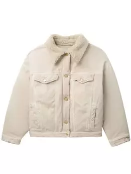 Куртка с воротником из овчины Khrisjoy, нейтральный цвет