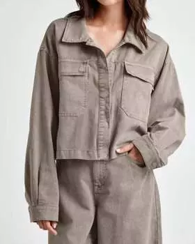 Куртка с воротником из шерпы в цвете Tawny Splendid