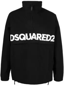 Куртка с воротником на молнии и логотипом DSQUARED2, черный