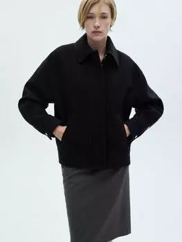 Куртка с воротником-стойкой rei Mango, темно-синий