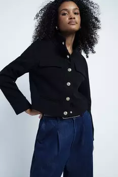 Куртка с воротником стойкой River Island, черный