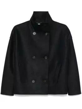 Куртка с воротником-трубой Harris Wharf London из натуральной шерсти, синий