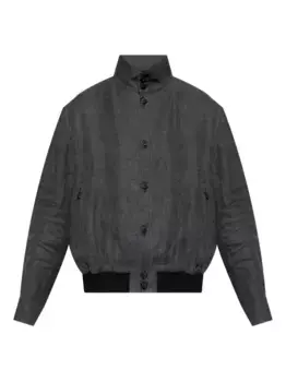 Куртка с воротником-воронкой GIORGIO ARMANI, серый