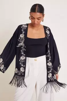 Куртка с вышитой бахромой «Эрин» Monsoon, черный