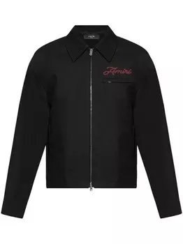 Куртка с вышитым логотипом AMIRI, черный