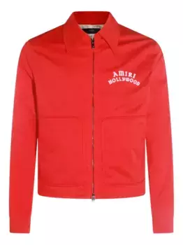 Куртка с вышитым логотипом AMIRI, красный