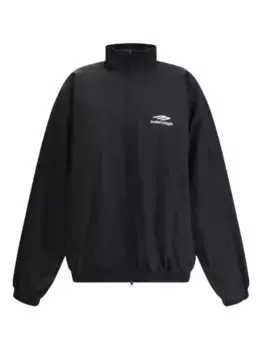 Куртка с вышитым логотипом BALENCIAGA, черный