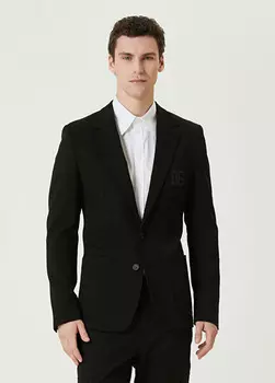 Куртка с вышитым логотипом Dolce&Gabbana, черный