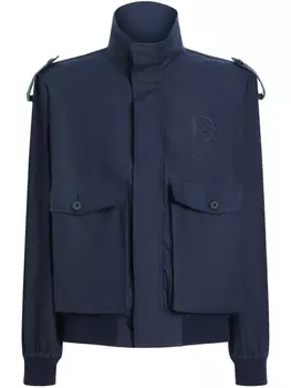 Куртка с вышитым логотипом Dolce & Gabbana, синий