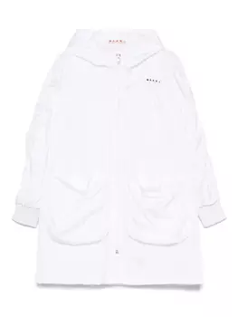 Куртка с вышитым логотипом Marni Kids, белый