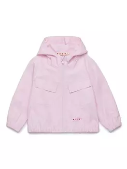 Куртка с вышитым логотипом Marni Kids, розовый