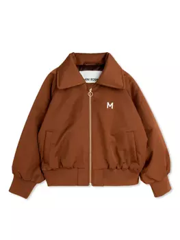 Куртка с вышитым логотипом Mini Rodini, коричневый