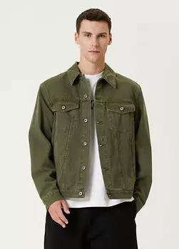 Куртка с вышитым логотипом Off-White, хаки