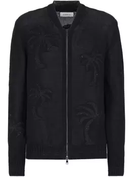 Куртка с вышитыми пальмами Laneus, черный