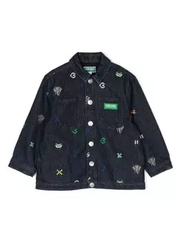 Куртка с вышивкой Kenzo Kids, синий