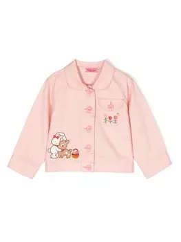 Куртка с вышивкой Miki House, розовый