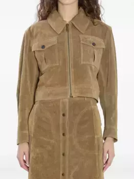 Куртка с заостренным воротником и застежкой-молнией спереди Arma