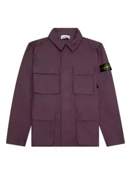 Куртка с застегивающимися на пуговицы карманами-клапанами Stone Island, фиолетовый